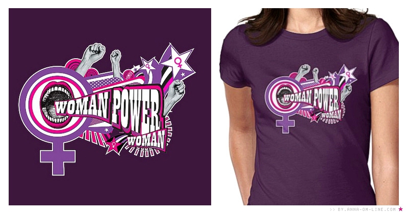 Feminist t-shirt design WOMEN POWER