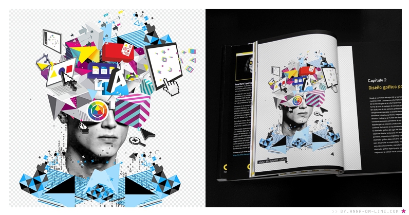 A graphic designer / Diseñador grafico en el libro DISEÑO GRAFICO DIGITAL